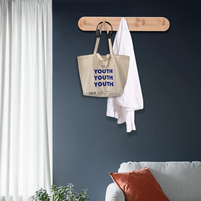 Настінні гачки для пальто Edergoo 2 шт. и, міцні гачки для пальто бамбукові з 10 гачками, дерев'яна вішалка для передпокоїв, спале