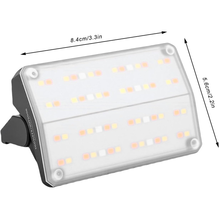 Портативний кемпінговий ліхтар SUNGOOYUE, 7 рівнів яскравості, 8 регульованих кутів, 900 лм, тип C, акумуляторний кемпінговий ліхтар з індикатором живлення для походів на свіжому повітрі