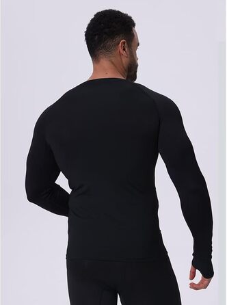 Чоловіча термобілизна, лижна білизна, тепла функціональна білизна, зимовий лижний термоверх і низ, комплект білизни з флісовою підкладкою, чорний, XXL