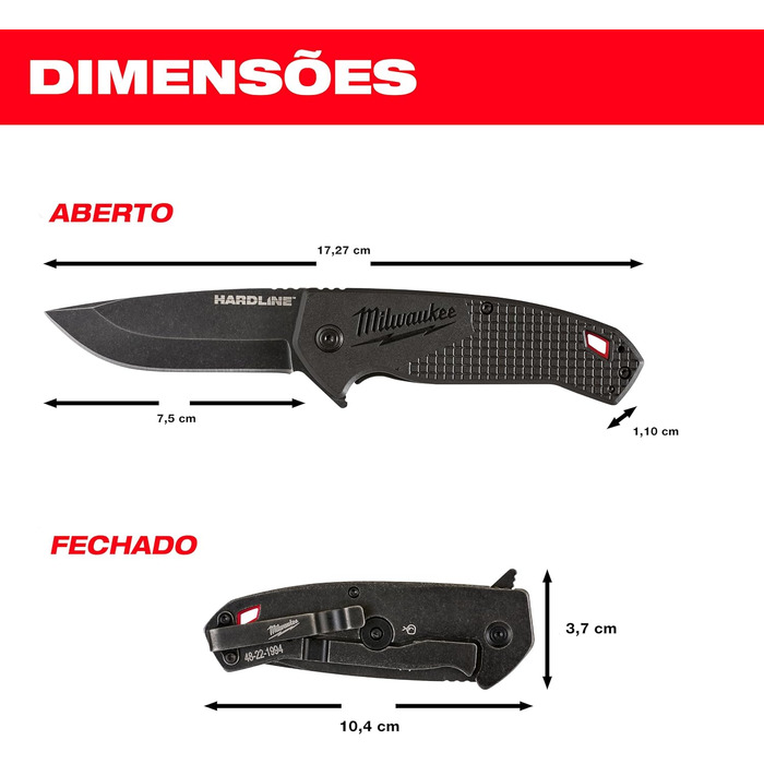 Кишеньковий ніж Hardline, червоний