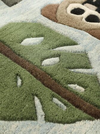 Зоопарк ручної роботи, Килимок для дитячої кімнати, 170 x 240 см, Дитячий килимок для дітей, Ігровий килимок для немовлят, Сучасни