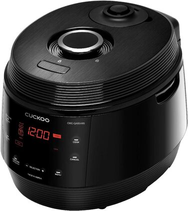 Мультиварка CUCKOO CMC-QAB549S Premium ICOOK Q5 8-в-1, 10 попередньо встановлених режимів, чорна