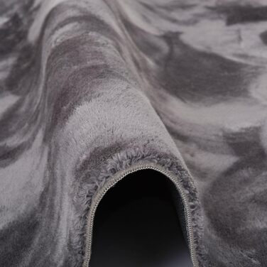 Пергам Розкішний супер м'який килим для вітальні зі штучного хутра Перламутровий однотонний колір круглий і квадратний 80 х 150 см