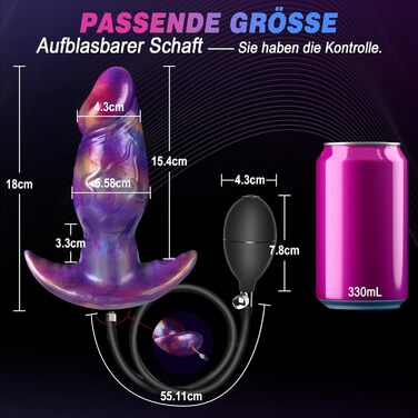 Фалоімітатор Leyuto, надувний, реалістичний «монстр», з T-подібною основою