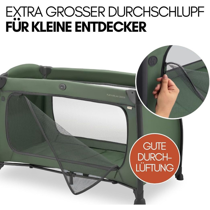 Дитяче ліжечко для подорожей Play n Relax Centre з комфортним матрацом та захистом від комах - Дитяче ліжечко для подорожей з вкла