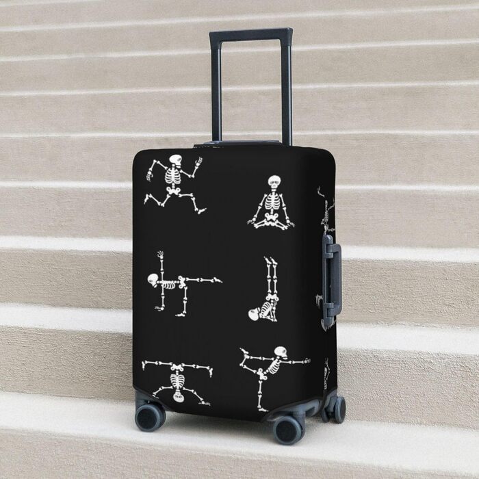 Чохол для валізи з принтом Череп, захисний, для розмірів 45.7-81.3 см, компактний, чорний