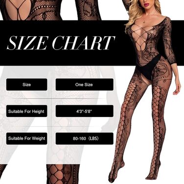 Жіночий сексуальний бодістокінг SNDE, сітка, мереживні вставки, еластичний, універсальний розмір