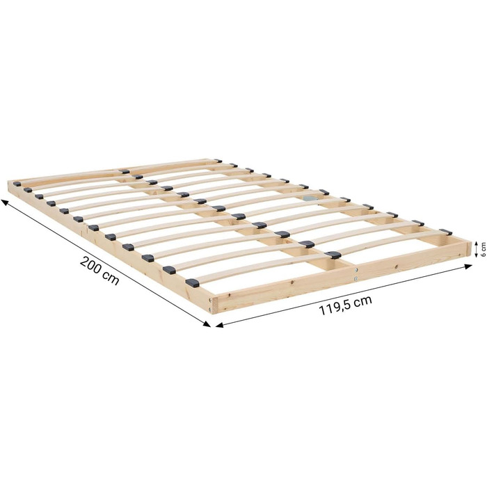 Ліжко для людей похилого віку Homestyle4u 120x200 Comfort з рейковою основою, комфортна висота, натуральне дерево, піднятий вхід, надзвичайно високе дерев&39яне ліжко для людей похилого віку Артикул 3319