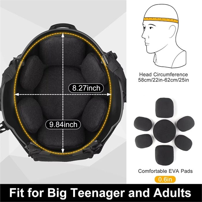 Тактичний страйкбольний шолом WLXW Mich з еластичною сітчастою балаклавою та окулярами проти запотівання, повний захист обличчя для полювання, косплею, ігор CS, чорний