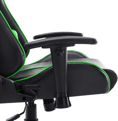 Ігрове крісло, офісне крісло, ігрове крісло, обертове крісло, письмове крісло, чорно-зелена штучна шкіра