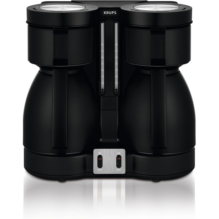 Кавоварка з термофільтром Krups Duothek KT8501 два окремі вакуумні глечики Дуже хороші ізоляційні показники 2 x 850 Вт 2 x 8 чашок Чорний сингл