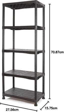 Комплект Tayg 745 для пластикового стелажа 745, 700x400x1800 мм, 5 полиць 700x400x1800 мм