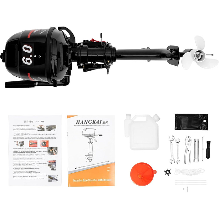 Тактний підвісний мотор, човновий двигун/бензиновий двигун, для човнів, з водяним охолодженням, 6-