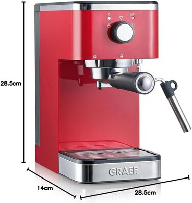 Кавоварка для еспресо Graef Salita з тримачем для сита Red 1400 Вт