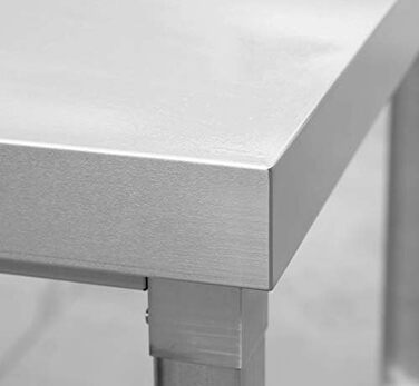 Стіл з нержавіючої сталі GS Multitrade робочий стіл 180 см кухонний стіл з нержавіючої сталі з піднятим краєм розбірний стіл, стіл з нержавіючої сталі розбірний стіл