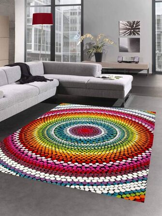 Килим для вітальні сучасний килим для вітальні райдужний різнокольоровий розмір 200 x 290 см