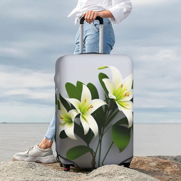 Чохол для валізи Lily Flowers, міцний захист для багажу розміром 45.7-81.3 см, XL, Чорний