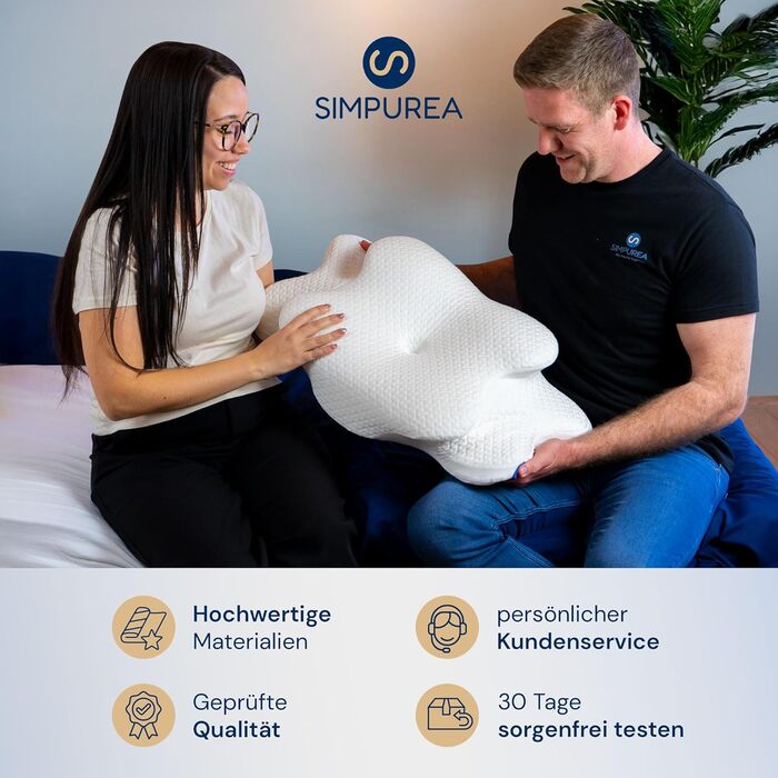 Ортопедична подушка для сну Бамбук Ергономічна подушка для підтримки шиї з в&39язкопружною піною з ефектом пам&39яті та дихаючою чохлом з бамбукового волокна Для сну на спині, боці та животі. Білий бамбук.