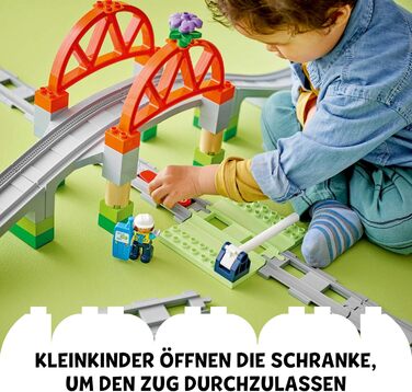 Залізничний міст і рейки - розширювальний набір, подарунок для малюків від 2 років, набір для будівництва та перебудови, розвиваюч