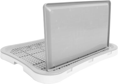 Туалет для дресирування домашніх тварин, портативний лоток для сечовипускання зі знімною настінною підставкою, туалет для дресирування цуценят та кошенят в одному фіксованому місці для дрібних тварин (білий)