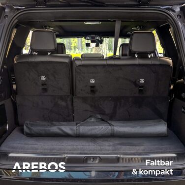 Складаний кемпінговий стіл Arebos 120 x 70 см Складаний стіл з регульованою висотою 58-78 см Аксесуари для кемпінгу, саду, барбекю, пікніка Складаний кемпінговий стіл Дорожній стіл з сумкою для перенесення Чорний