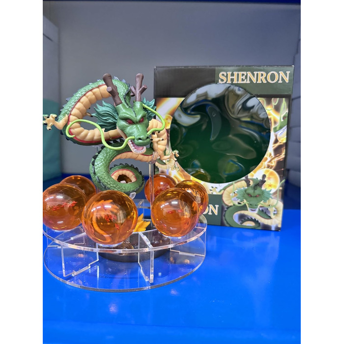 ЧИТАЙТЕ Набір фігурок ПВХ Shenron з кришталевої кулі ShenLong Ball Аніме-фігурка з 7 кульок 4,2 см і підставкою