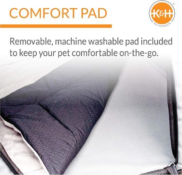 Автокрісло для собак K&H Pet Products, закрите, дорожнє, безпечне для домашніх тварин, автокрісло для собак, мякі боковини, крита переноска для домашніх тварин, миється, кілька входів, сітчасте вікно