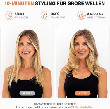 Плойка 9-32 мм з різними насадками - плойка janelove 6 в 1 для короткого волосся Дрібні локони, плойка 80C-230C для великих локоні