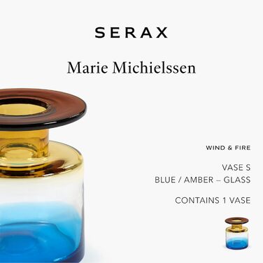 Ваза Serax Wind & Fire Vase Small Blue and Amber