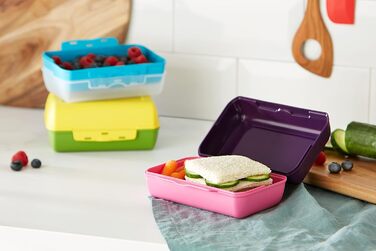 Набір контейнерів Emsa Clipboxen Variabolo 3 шт. (6 напів-контейнерів) Змінні комбінації Безпечно мити в посудомийній машині Ідеально для дітей, барвисті Розміри 15 x 3,5 x 10 см, 16 x 11 x 14 см