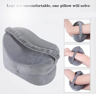 Подушка для ніг BLUEZY, подушка для колін для тих, хто спить на боці, подушка для колін з піни з ефектом пам&39яті, ортопедична подушка для колін для позиціонування подушок зі знімним та пральним чохлом A