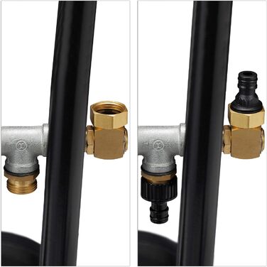 Шлангбарабан Relaxdays металевий, 4 колеса, XL, з ручкою, для 60м шланга, HBT 81 x 48 x 80 см, чорний