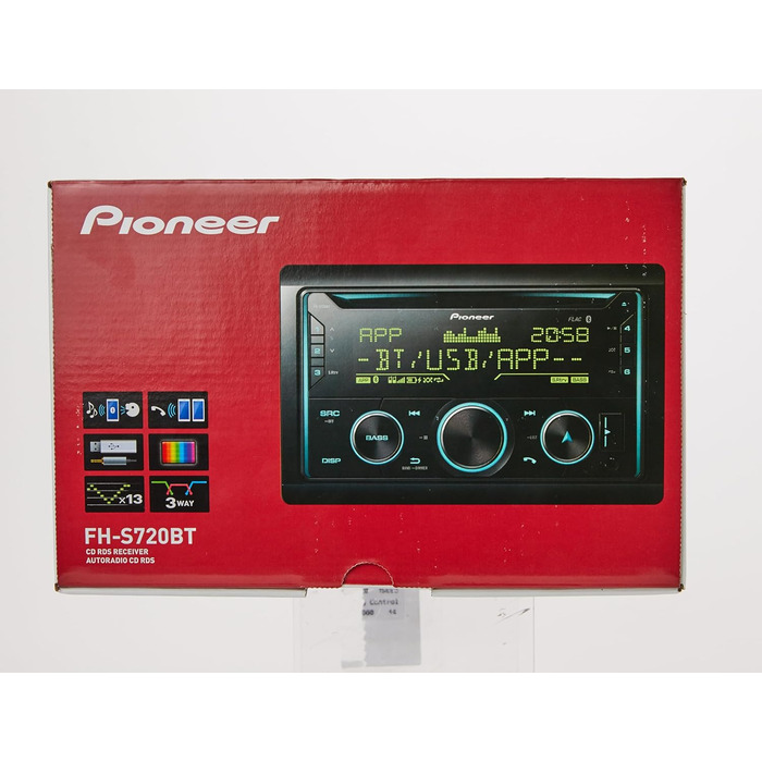 Автомобільна радіостанція Pioneer FH-S720DAB FH-S720BT CD 2DIN CD з Bluetooth гучний зв'язок, передній AUX і USB порт