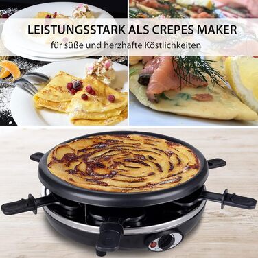 В 1 Raclette Pancakemaker Grill Crepemaker на 6 персон RAC-1200W-Basel, 4