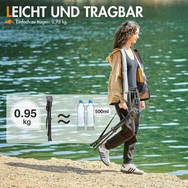 Складаний портативний стілець Portal, складаний з бічною кишенею, стілець-штатив, надлегкий портативний рибальський стілець, висота 53,3 см, вантажопідйомність 102 кг, кемпінговий стілець з бічною кишенею для риболовлі, кемпінгу, походів, чорний