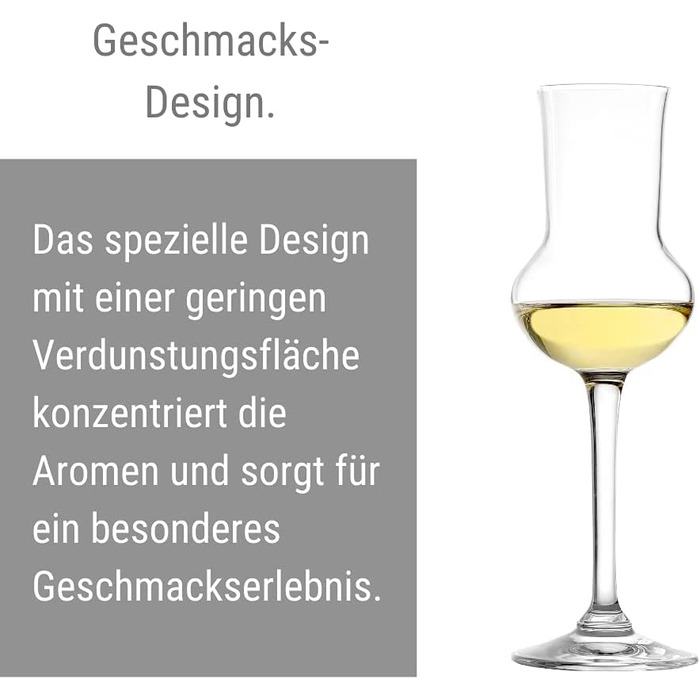 Келихи для граппи Stlzle Lausitz I набір з 6 келихів для граппи I чарки з ніжкою I високоякісні келихи для лікеру I 87 мл I можна