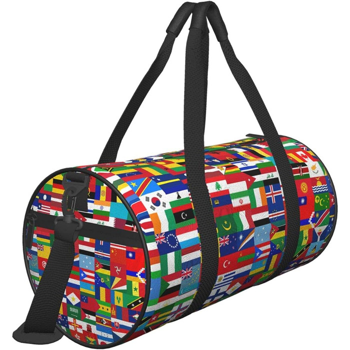 Спортивна сумка з прапорами країн світу, для фітнесу, подорожей та багажу. Велика дорожня сумка на вихідні для жінок та чоловіків.