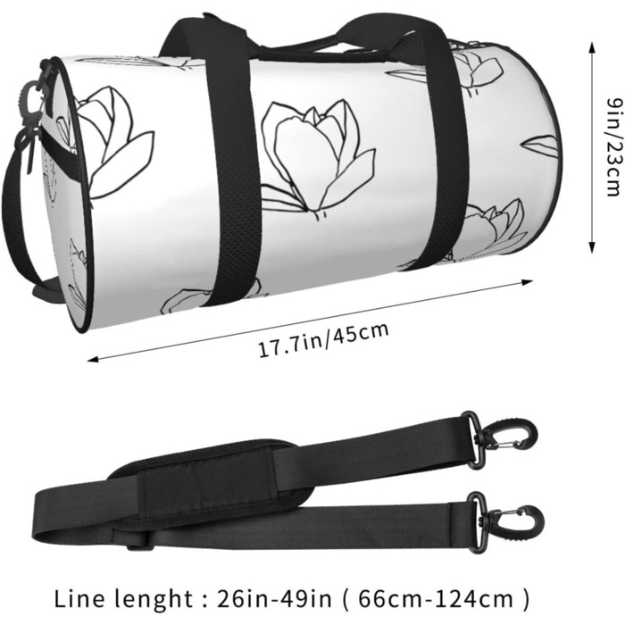Дорожня сумка Весняна магнолія у стилі мінімалізм, спортивна сумка для чоловіків та жінок, сумка-мішок