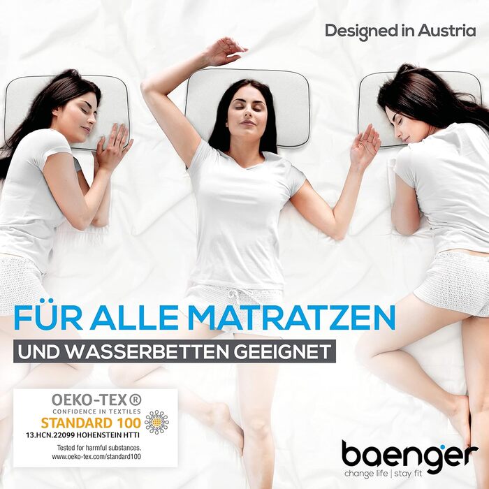 Комплект подушок 50x30 см (Oeko-Tex), ортопедична подушка з високотехнологічної піни з ефектом пам&39яті з додатковим чохлом, ергономічна подушка для шиї з дорожньою сумкою, подушка для сну на боці, подушка для підтримки шиї