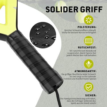 Ракетка для паделя BOIOSTEADY для дорослих, 2 шт. з вуглецевого скловолокна для підлітків, початківців та досвідчених гравців