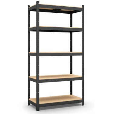 Стелаж для зберігання Panorama24, антрацит, вантажопідйомність до 875 кг - Розміри 200 x 120 x 60 см, полиця, полиця для підвалу, полиця без болтів, полиця для майстерні, полиця для міцних матеріалів