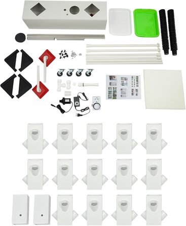 Вертикальна гідропонна вежа з резервуаром для води на 30 л Садова гідропонна система вирощування Набір для аеропоніки Набір для аеропоніки для вирощування трав, фруктів і овочів, 56 Pods -