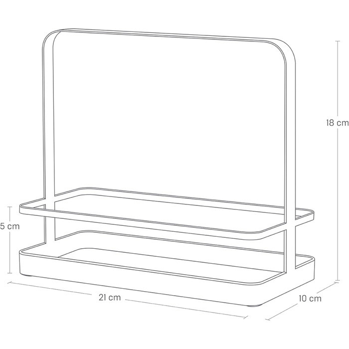 Решітка для приправ Yamazaki 2255 TOWER, чорна, сталь, 21 x 10 x 18 см, чорна, одинарна