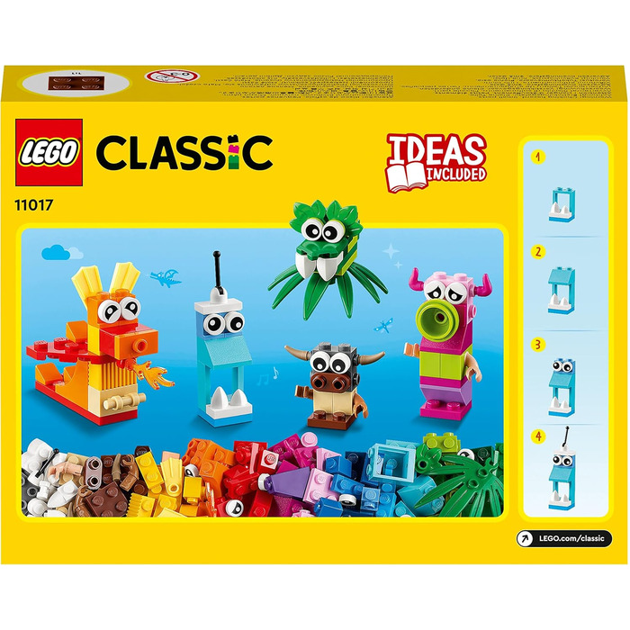 Конструктор LEGO Classic Creative Monsters 11017, 140 деталей