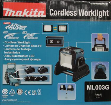 Акумуляторний світлодіодний прожектор Makita ML003G макс. 18В-40В (без акумулятора та зарядного пристрою), макс.