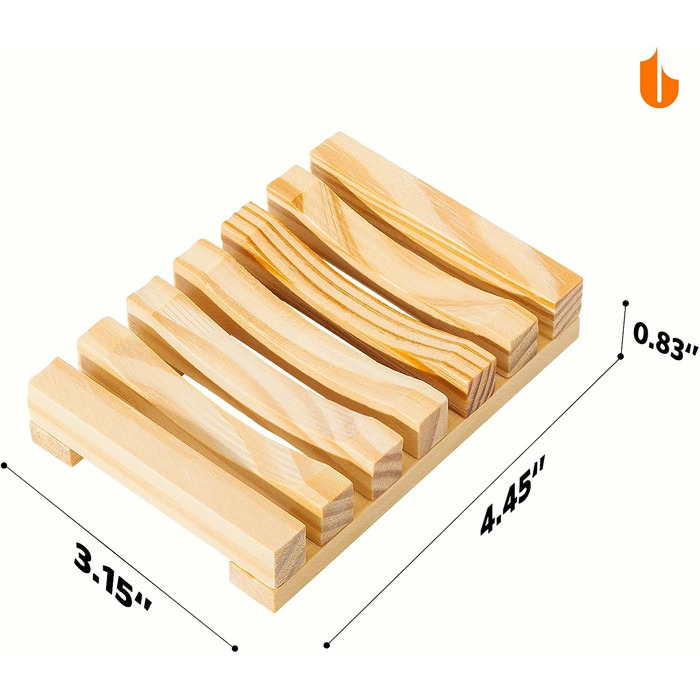 Екологічна мильниця Urbanstrive з натурального дерева, мильниця для ванної кімнати, біологічно розкладається, без відходів, без пл