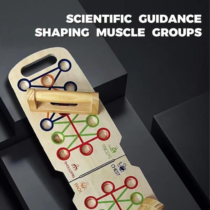 Дерев&39яна рама для віджимань, портативний складний силовий тренажер для м&39язів грудей, м&39язів спини, м&39язів живота, біцепсів плеча - домашнє обладнання для тренувань