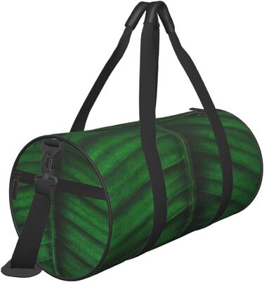 Спортивна сумка для подорожей, малюнок бананове листя, принт з ефектом нічного сяйва, чорний колір, універсальний розмір, дорожня сумка