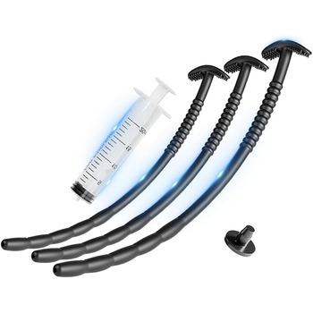 Набір уретральних дилататорів BDSMAGE, з шприцом, 25 см, силікон, стимуляція простати, діаметри 6,7,9 мм, 3 шт.