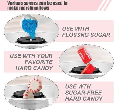 Машина для виробництва солодкої вати для дому, машина для виробництва солодкої вати з великою мискою, машина для солодкої вати потужністю 500 Вт для вечірки, проста в експлуатації та легка чистка